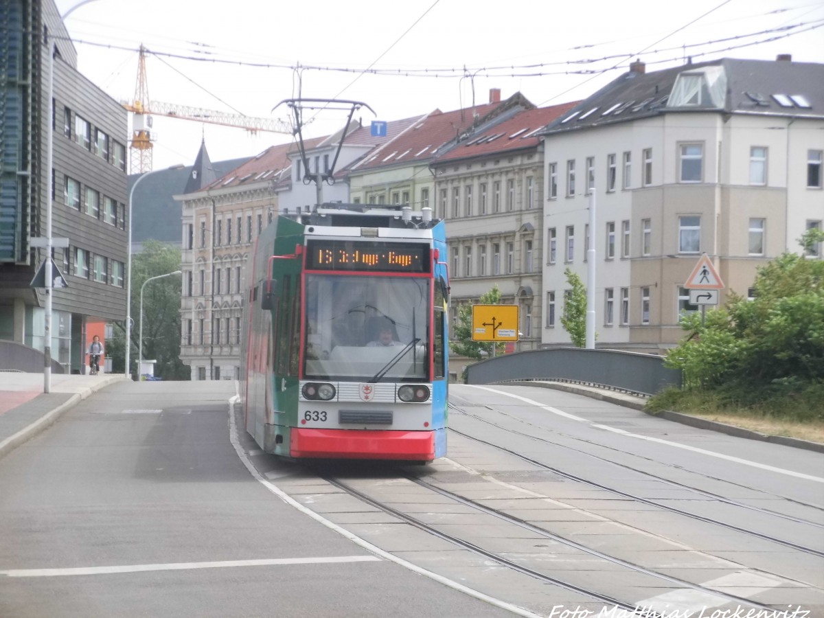 Wagen 633 der HAVAG unterwegs als Linie 16 zum Gttinger Bogen am 10.6.15