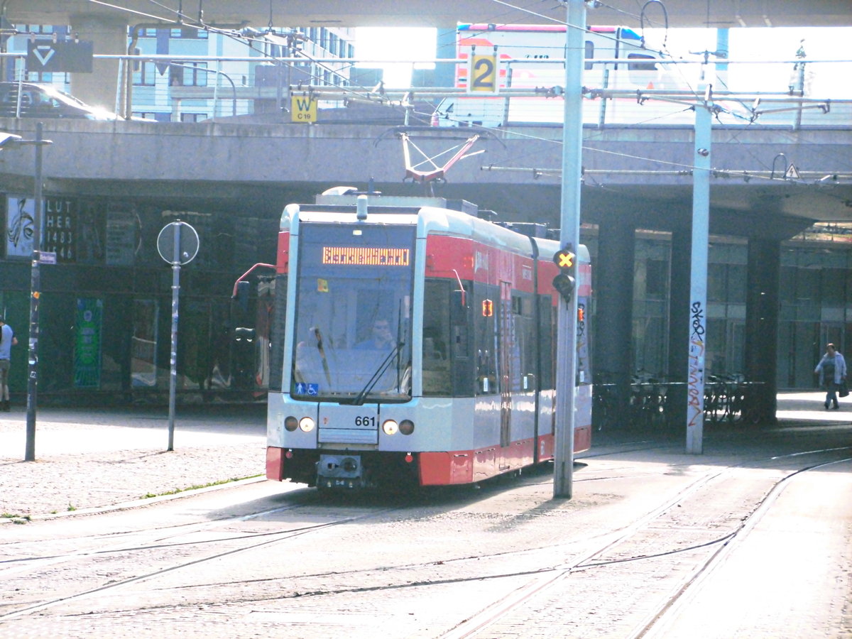 Wagen 661 der HAVAG als Sonderfahrt unterwegs am 15.5.17