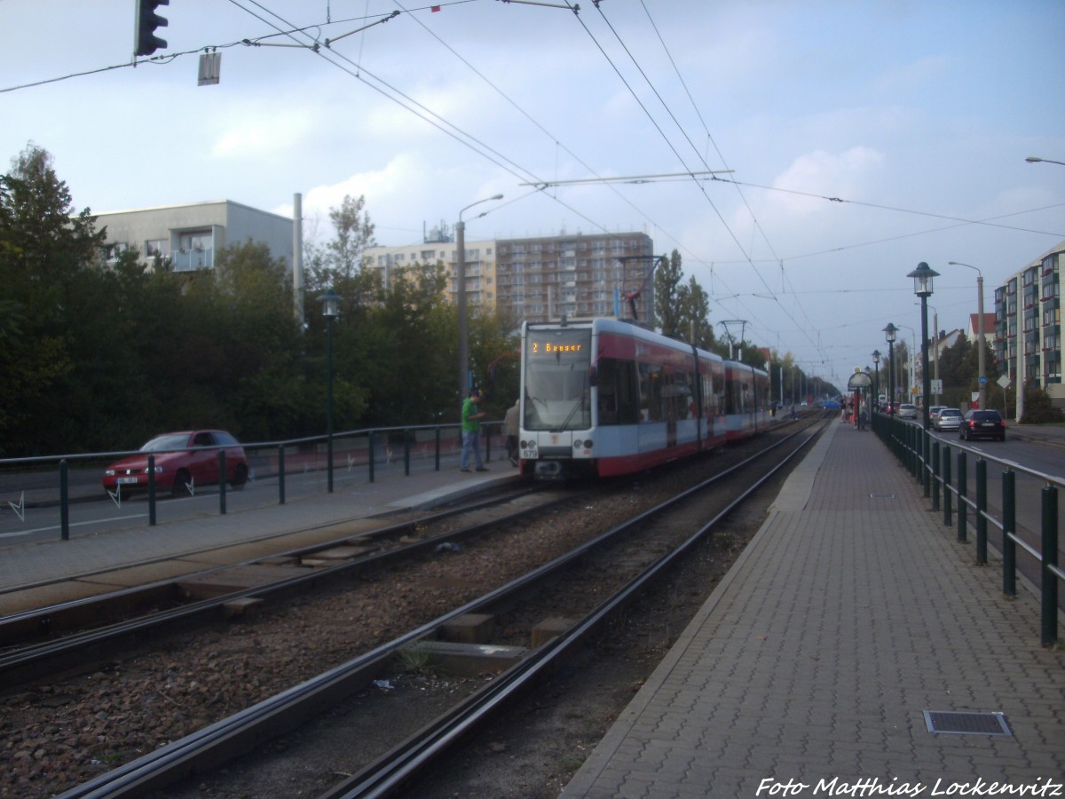 Wagen 679 der HAVAG in der Haltestelle Vespremer Strae am 8.9.14