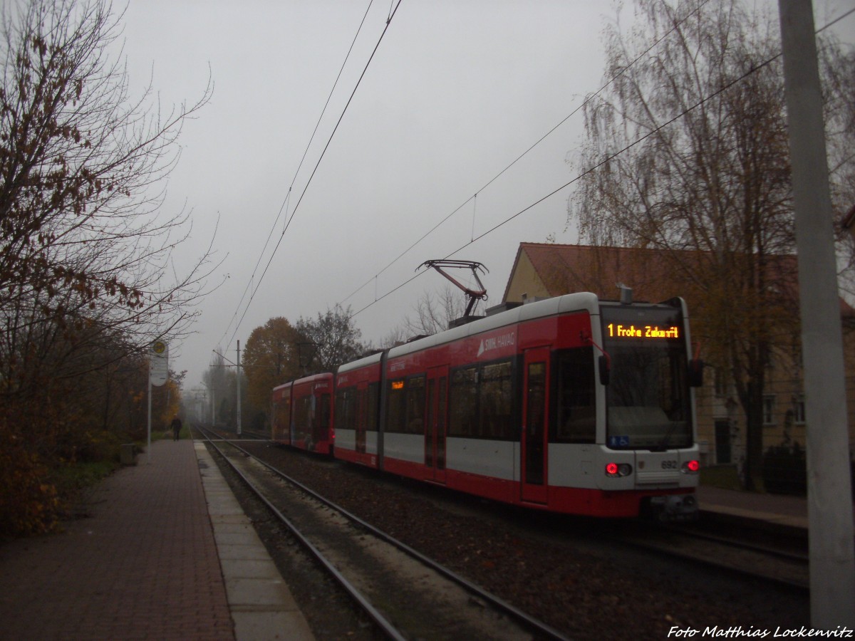 Wagen 692 unterwegs nach Frohe Zukunft am 20.11.14