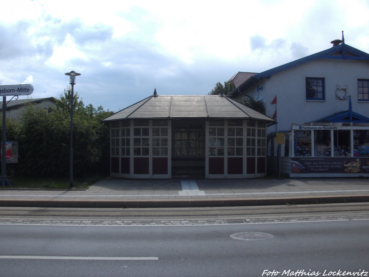 Wartehuschen vom Bahnhof Khlungsborn Mitte am 13.7.14