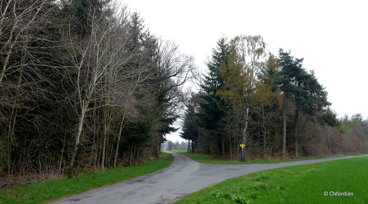 Weggabelung im Landkreis Gifhorn. Links nach Wettendorf, rechts nach Steimke.