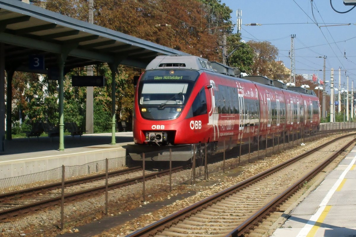 Werbetriebzug 4024 103 trerft am 21 September in 2018 Wien-Heiligenstadt ein. 