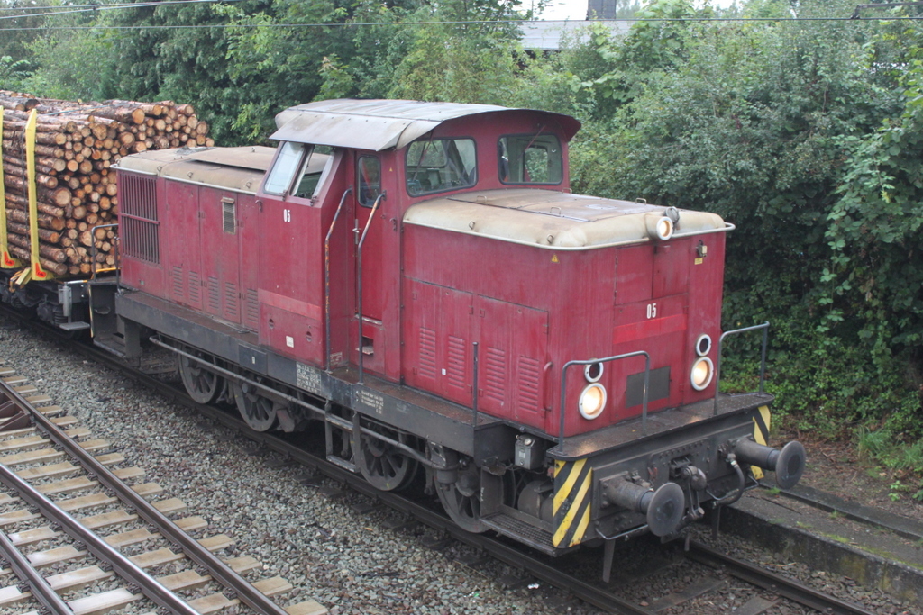 Werklok 04(noch 5)vom Rostocker Fracht und Fischereihafen stand am 12.08.2017 in Rostock-Bramow