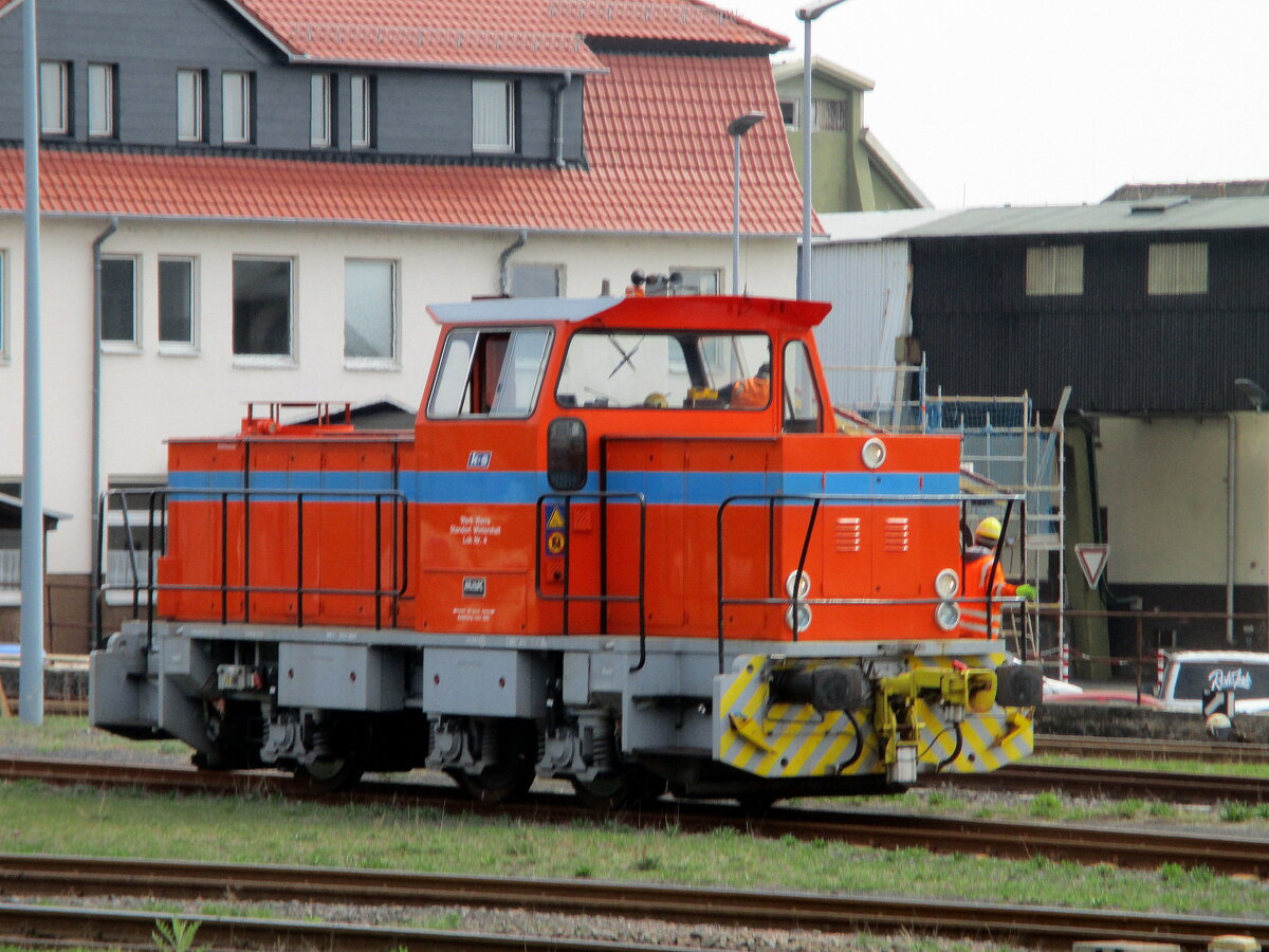 Werklok Nr.4,am 29.April 2022,im Bahnhof Heringen.