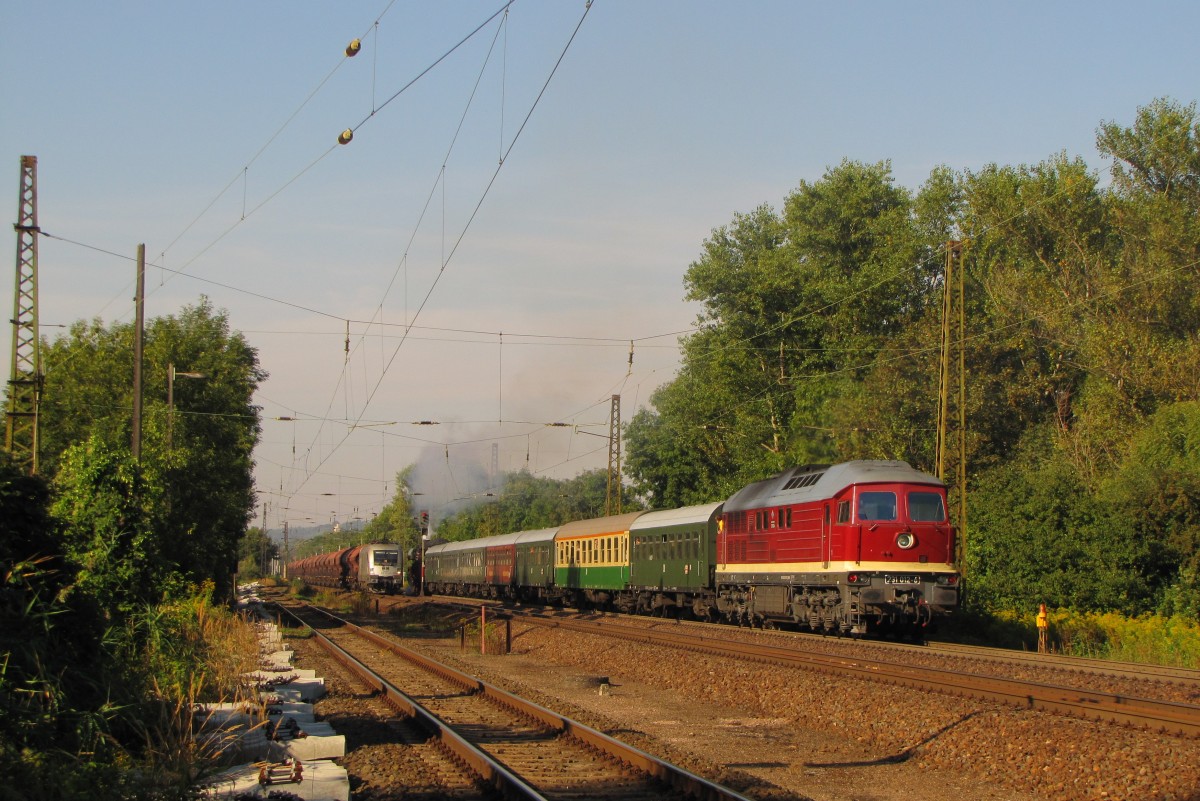 WFL 231 012-6 als Schlusslok am DPE 79760 von Cottbus nach Meiningen, am 07.09.2013 in Naumburg Hbf.