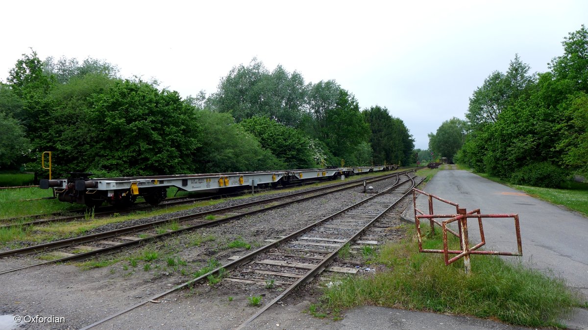 Wietzendorf - stillgelegter Bahnhof. Die Gleisanlagen dienen noch dem gelegentlichem Güterverkehr.