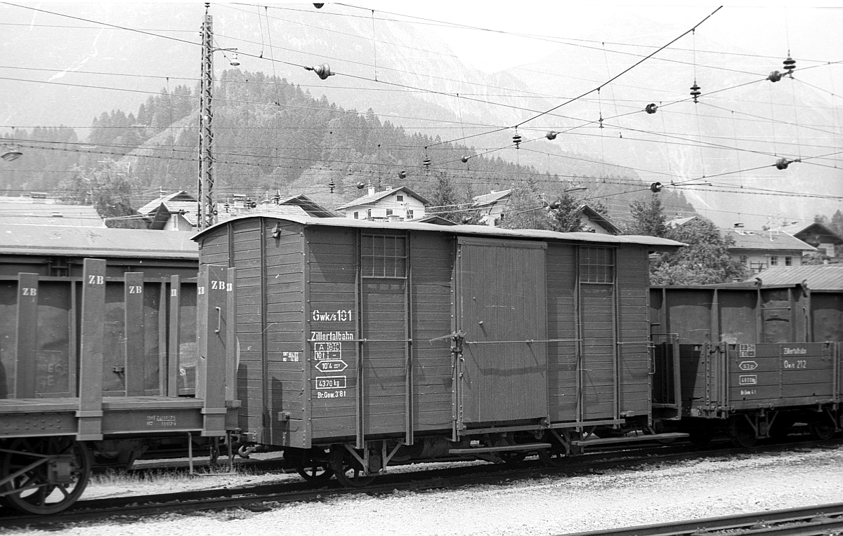 Zillertalbahn Güterwagen Gwk/s 101 Jenbach 01.08.1978