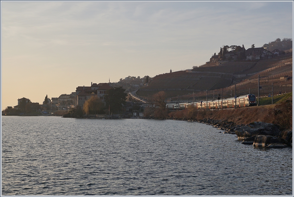 Zwei SBB RABe 511 auf dem Weg nach Vevey kurz nach Rivaz. 

25. Jan. 2019