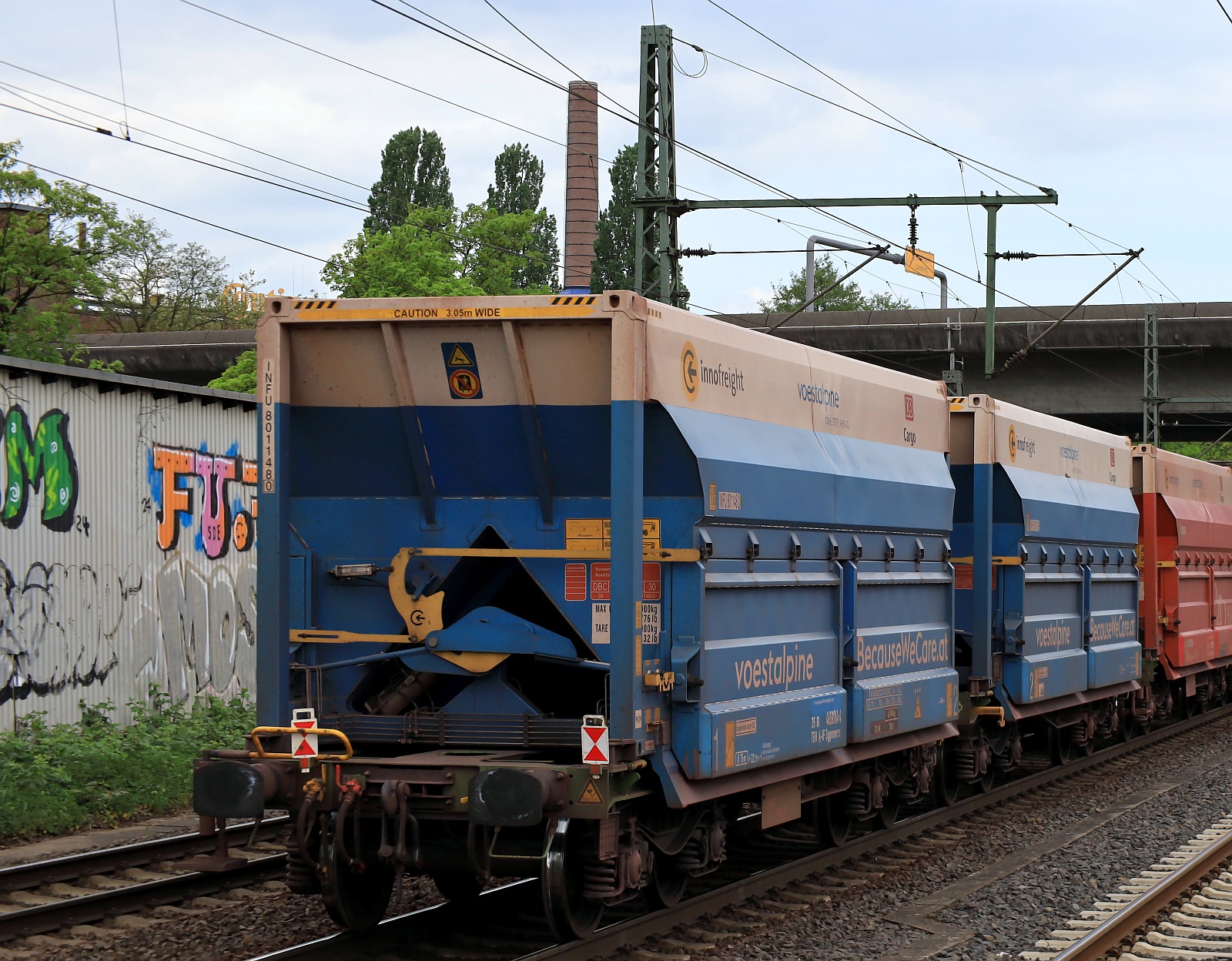 A-IF 35 81 4658 157-6 Gattung Sggmmrrs, Innofreight/Voestalpine, Version in  blau . Hamburg-Harburg 04.05.2024