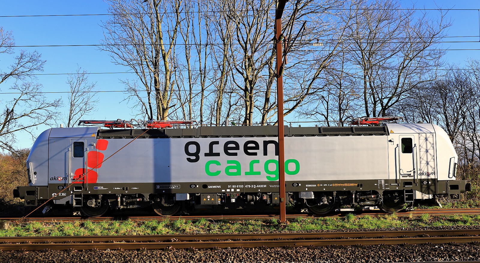 Akiem/GreenCargo 193 479-3, REV/MMAL/15.09.2023, Zugelassen für D-N-S und DK und gefördert durch die EU(ERTMS=European Rail Traffic Management System) Pattburg/DK 25.11.2023