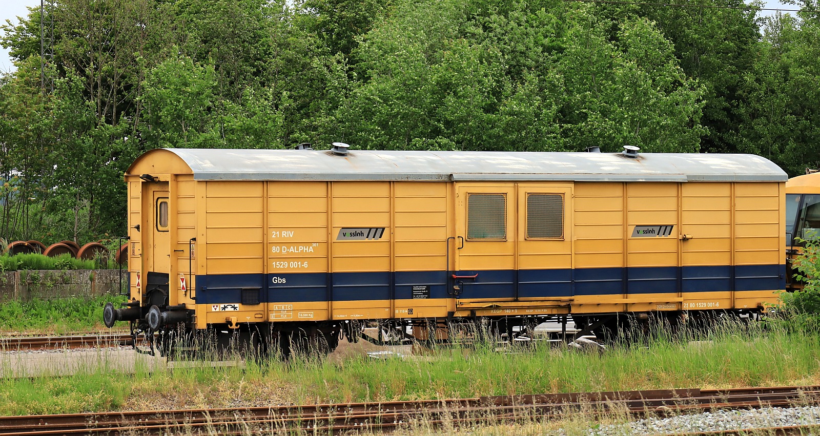 D-ALPHA 21 80 1529 001-6 Gattung Gbs361, Begleitwagen Vossloh, Pattburg/DK 22.05.2024