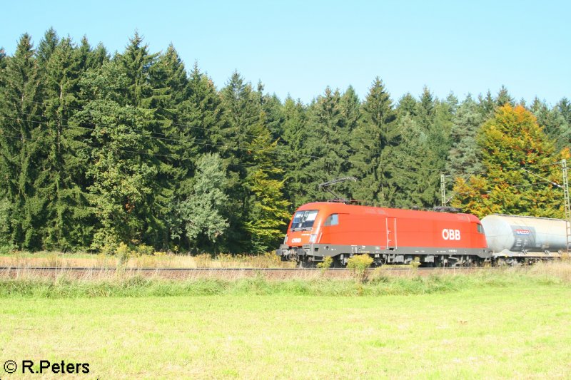 1116 155-1 mit ein Kesselzug bei Parsberg. 21.09.07