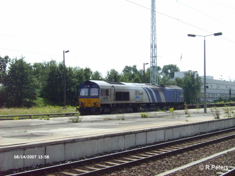 6606 erreicht Berlin-Schnefeld mit ein Containerzug nach Frankfurt/Oder. 14.08.07