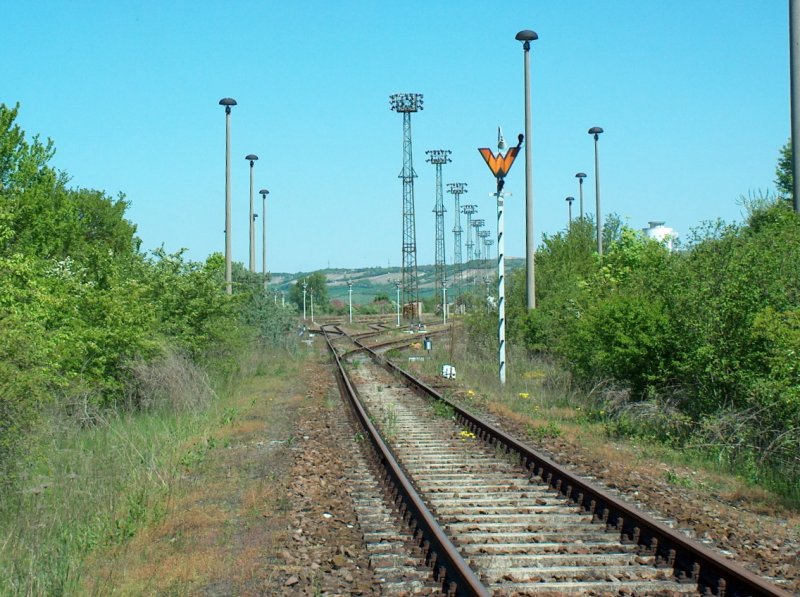 Abstellgleise am Karsdorfer Zementwerk; 11.05.2008 