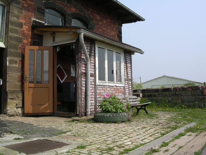 Arbeitsplatz des Fahrdienstleiters im Bf Gehofen; 2006 (Foto: Thomas Menzel)