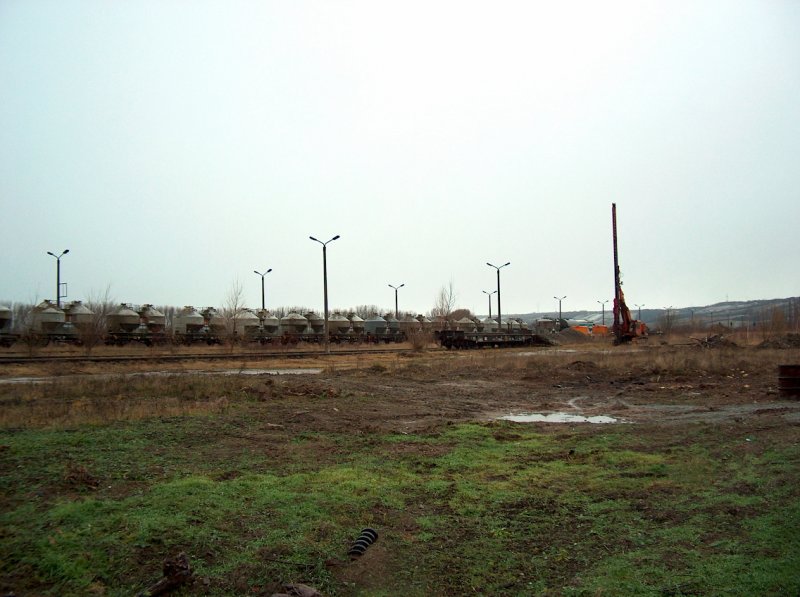 ARCO Zementkesselwagen am Zementwerk Karsdorf, die bei Bedarf angemietet werden k�nnen; 03.12.2008