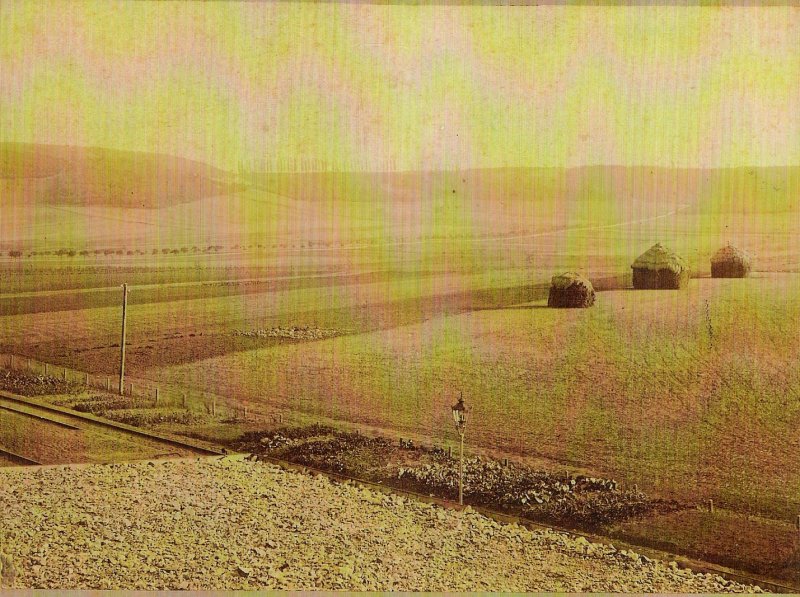 Bahnhof Laucha (Unstrut) w�hrend seiner Entstehungsphase; (Foto: Stadtarchiv Laucha)
