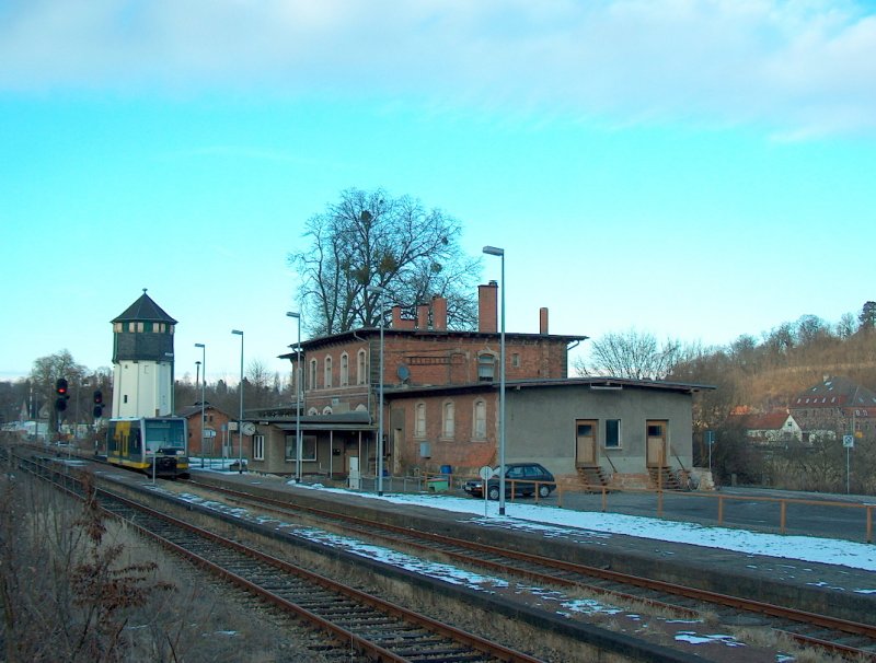 Blick in den Nebraer Bahnhof; 18.02.2009