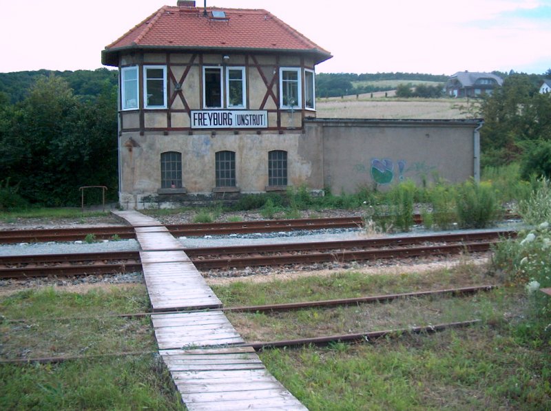 Das Stellwerk im Bf Freyburg (Unstrut); 26.07.2007