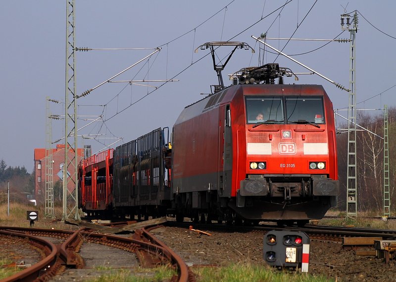 Dbs Rsc Eg 3105 Mit Dem Ez Z Durchfahrt Hier Flensburg Weiche Im Hintergrund Das Estw Flensburg Trainpics Vol 2 Startbilder De