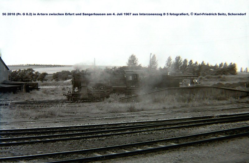 DR 56 2818 in Artern; 04.07.1967 (Foto: Karl-Friedrich Seitz)