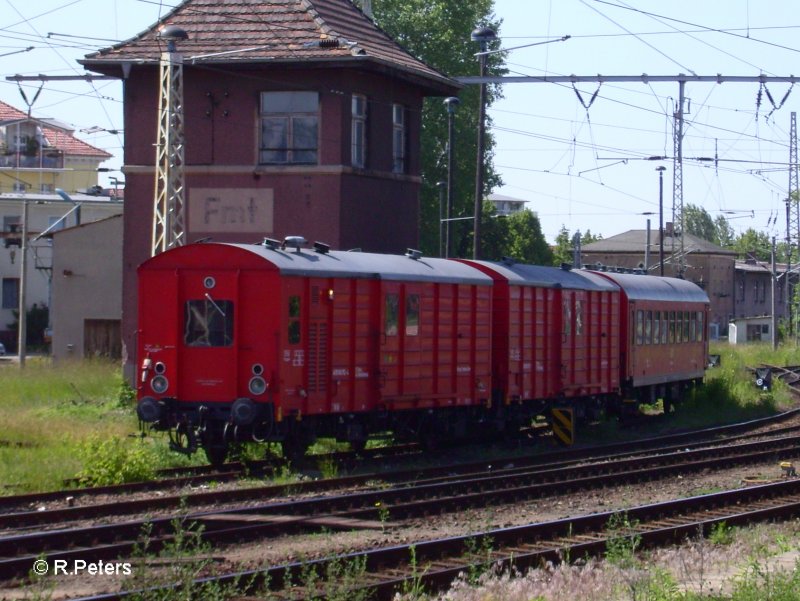 Ein Hilfszug steht in Frankfurt/Oder fr Notflle bereit. 12.06.06