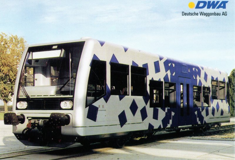 Ein VT 672 in Lackierung der Deutschen Waggonbau AG Bautzen, die diese LVT/S Triebwagen herstellt. (Foto: Bombardier Transportation GmbH)