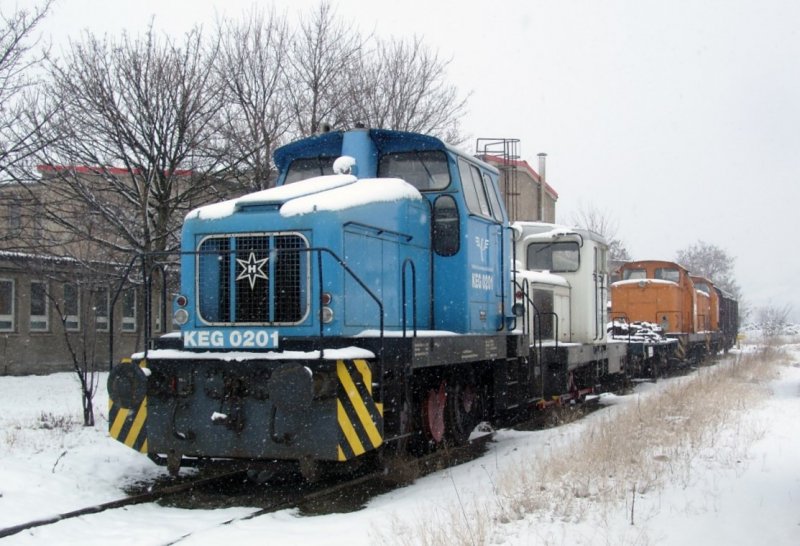 KEG 0201 am Zementwerk Karsdorf; 10.03.2004 (Foto: Ralph Mildner)