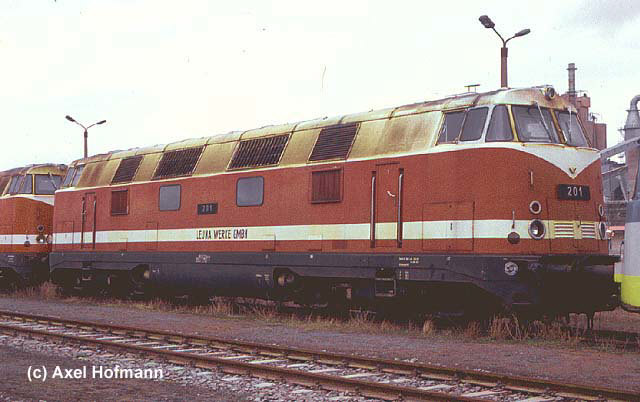 Leuna 201 am Zementwerk Karsdorf; 11.03.2000 (Foto: Axel Hofmann)