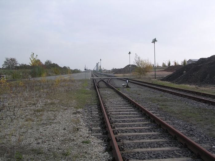 So sah es im weitl�ufigen Gleisanschluss am Bf. Teuchern 2007 aus:
�berall g�hnende Leere. Wozu wurden diese Anlagen �berhaupt errichtet wenn sie nicht genutzt werden?