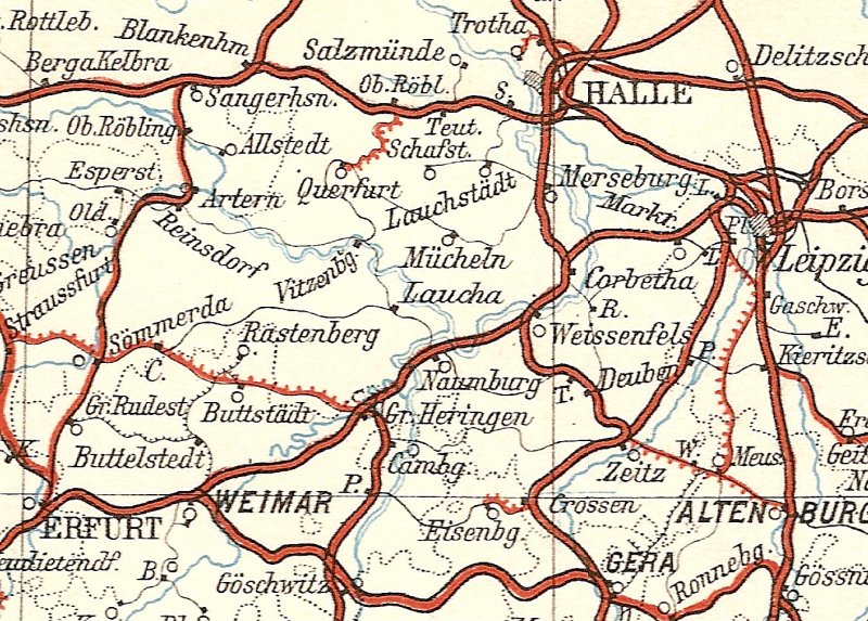 Streckenkarte von 1885; (von: Tilo M�ller)