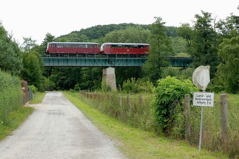 TG Ferkeltaxi 171 056-5 + 972 771-0 als DPE 33892 von Teuchern nach Naumburg Ost, am 12.07.2009 in Mertendorfg. (Foto: Andreas Leipoldt)