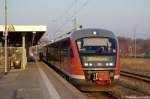 Das RB13 Wochenend-642er Dotra 642 176/676 & 642 167/667 als (RB 17966) nach Stendal in Rathenow. 26.02.2011