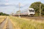 IC 1899 Frankfurt(Main)Hbf zwischen Gr0wudicke und Rathenow geschoben von der 120 157-3