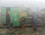 Die in der Schweiz gebauten Lokomotiven der Snowdon Mountain Railway / Rheilffordd yr Wyddfa - Lok 6: Seitenansicht auf der Bergstation, 6.Juli 2012