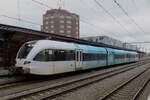 An grauen 23 Dezember 2023 steht Arriva 307 in Nijmegen als RB-11 nach Roermond.
