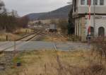 Das ehemalige Gleis der Finnebahn aus Lossa, kurz vor dem B� der B176 in Laucha; 12.03.2012