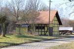 Das fr�here Abortgeb�ude am 23.02.2014 im ehemaligen Bahnhof Bad Bibra.