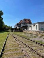 Gleisreste im ehem. Bahnhof Bad Bibra, am 01.05.2025. (Foto: Erik Ritterbach) 