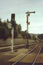 Im September 1980 erhielt der Bf Freyburg neue Signaltechnik.