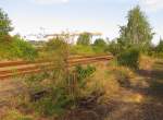 Ein kleiner Rest vom fr�heren Gleis 9, am 07.09.2013 am Stellwerk Lo in Laucha.