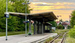 Abendstimmung am 24.05.2024 im Bahnhof Laucha (Unstrut).