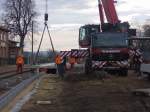 Der Weiterbau des neuen Bahnsteiges in Kirchscheidungen.November/Dezember 2011