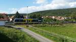 Burgenlandbahn 672 914 als RB nach Naumburg Ost, am 28.08.2017 am Hp Wangen.