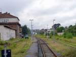 Das heutige Hauptgleis im Bf Ro�leben; 15.08.2010 (Foto: Ralf Kuke)