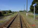 Das Durchgangsgleis im Bf Gehofen; 09.09.2004 (Foto: Carsten Klinger)