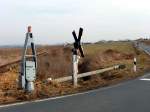 Der traurige Zustand des Bahn�bergangs zwischen Donndorf und Nausitz am 12.03.2011.