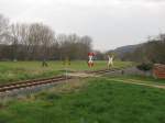 Ein Feldwegbahn�bergang in Balgst�dt; 13.04.2012