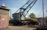 Der neue Kohlekran am 03.10.1991 im Bw Naumburg. (Foto: J�rg Berthold)